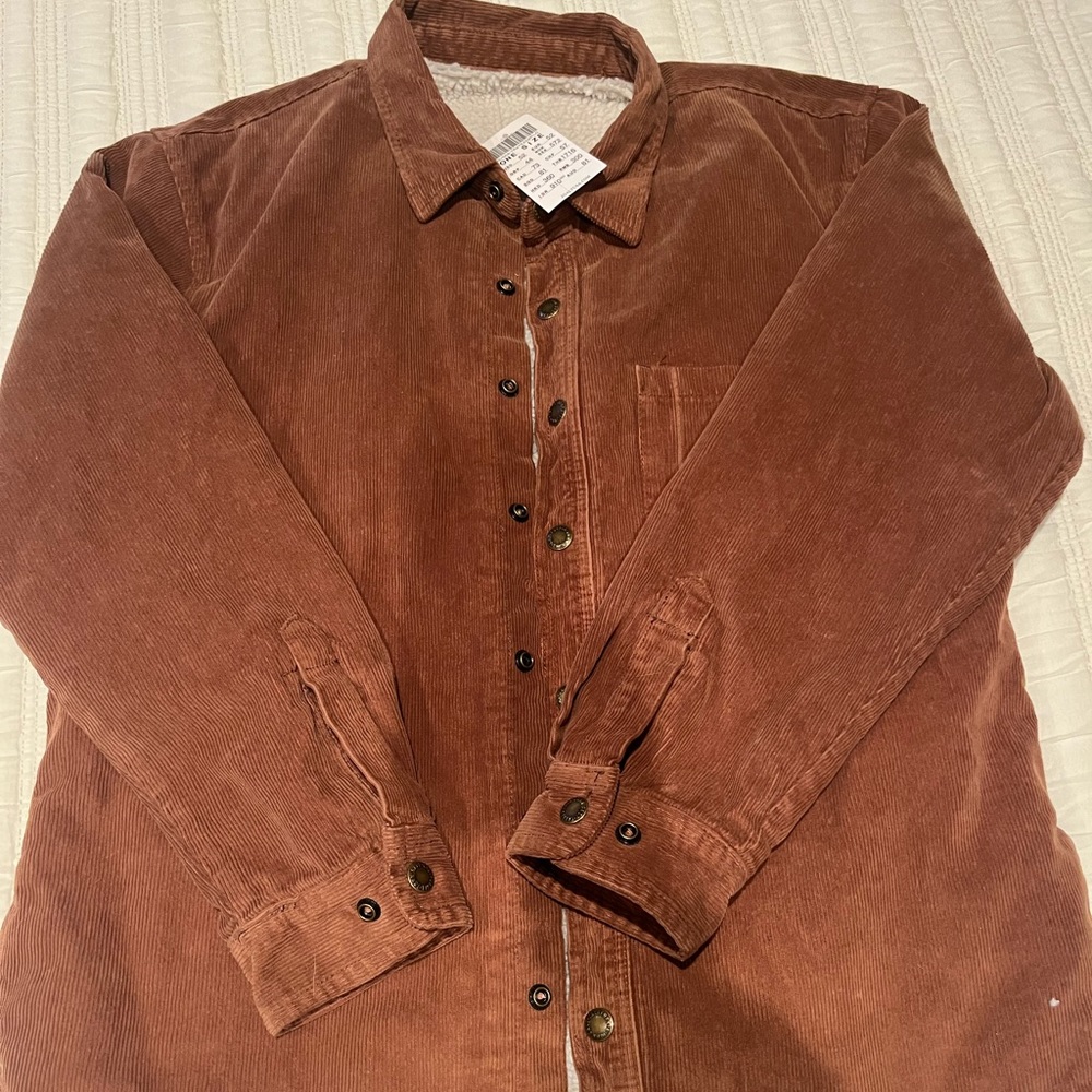 BRANDY MELVILLE (JOHN GALT) BROWN SHERPA JACKET, NEW WITH TAGS, NEVER BEEN WORN